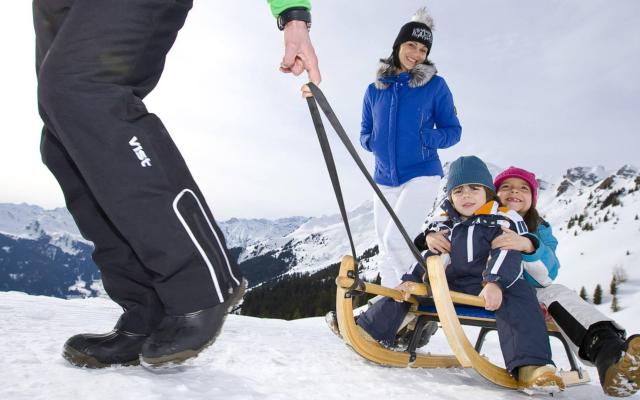 Slittata con i figli