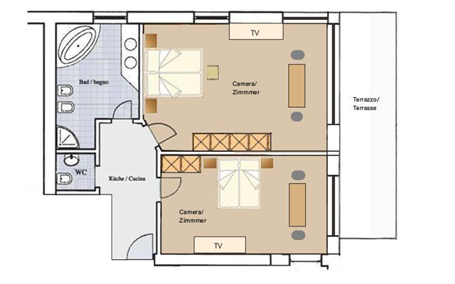 Grundriss - Family Suite 31