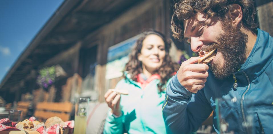 Afternoon Snack at a Mountain Hut